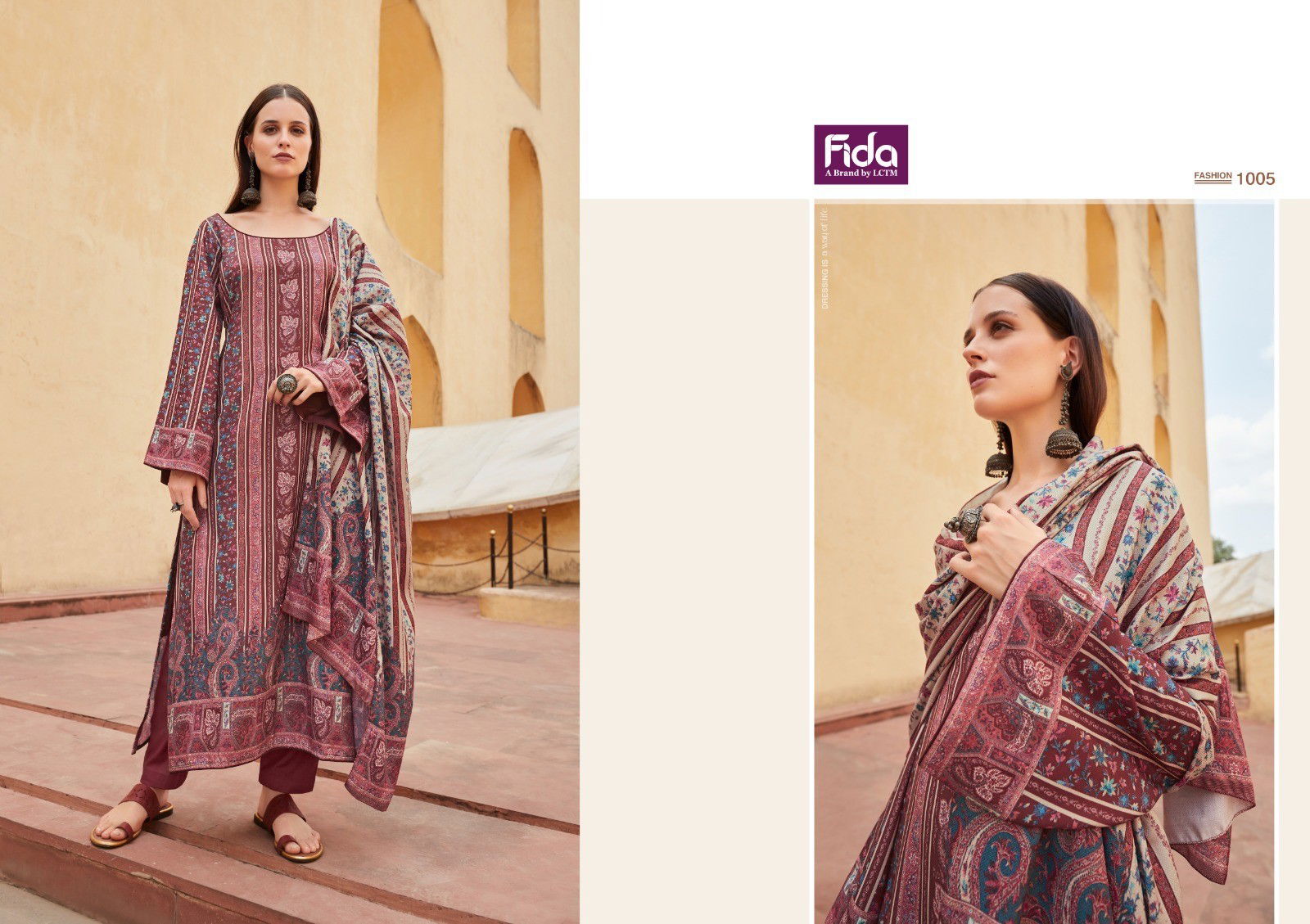 Fida Lahza Digital Pashmina Dress Materials Catalog
